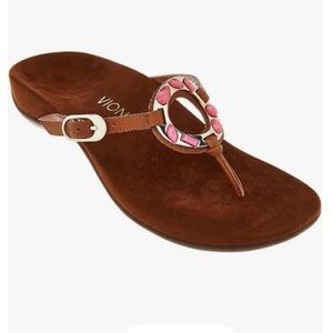 Vionic Women's Cinnamon Sandals with Pink Details